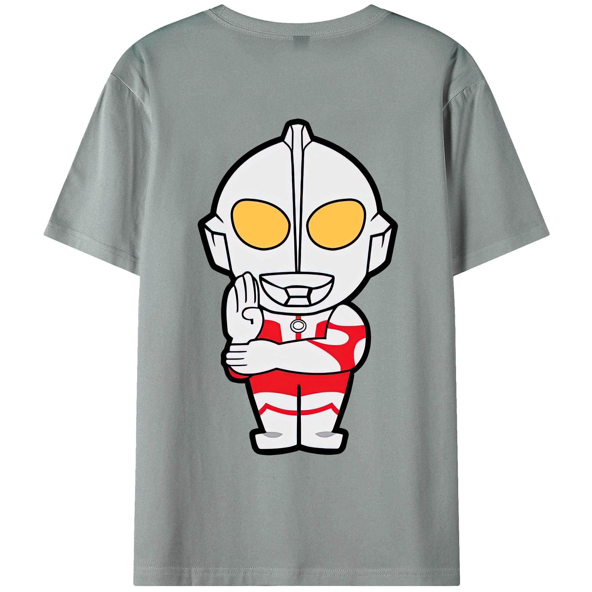 （画像用） ウルトラマン Ultraman 綿100％ メンズ半袖Tシャツ（バックプリント） 通気性
